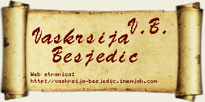 Vaskrsija Besjedić vizit kartica